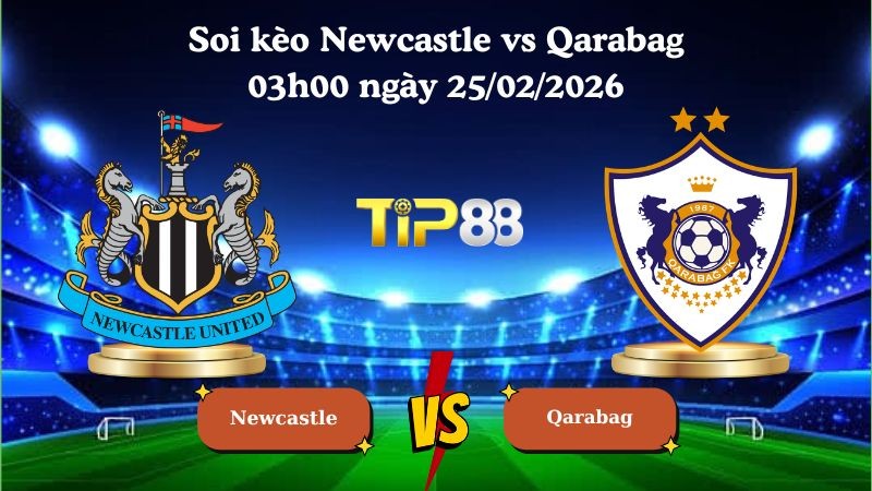 TIP88 Nhận định soi kèo Newcastle vs Qarabag 03h00 ngày 25/02/2026 - Champions League