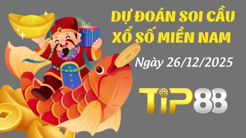 TIP88 Dự Đoán Soi Cầu Xổ Số Miền Nam Ngày 26/12/2025 - Dàn Số Cực Phẩm, Chốt Ngay Hôm Nay
